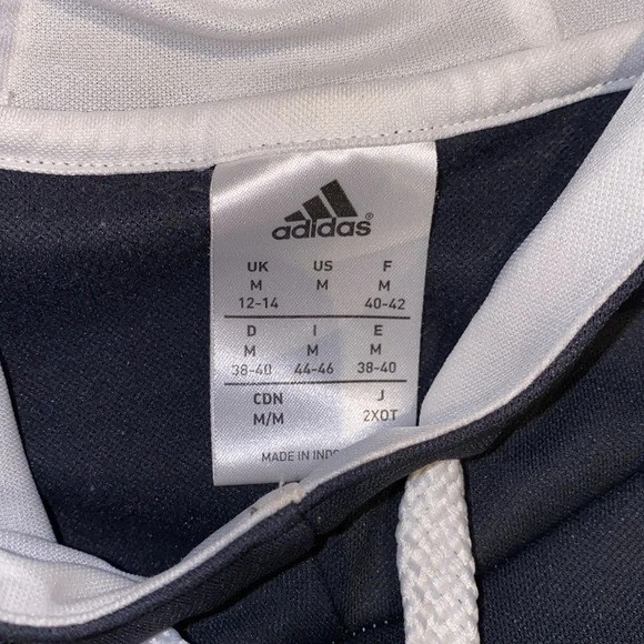 Adidas Climalite grey white kids unisex jersey top Sz M - Picture 5 of 6